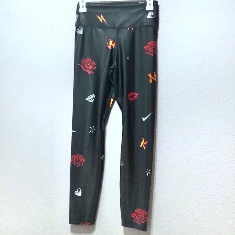 NIKE Power Pocket Lux Printed Tights Size Small - Picture 3 of 6